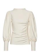 Rifagz Puff Blouse Tops Blouses Long-sleeved White Gestuz