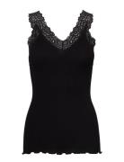 Rwbernadine Sl Lace Top Tops T-shirts & Tops Sleeveless Black Rosemund...