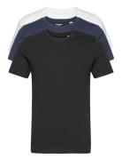 Jjeorganic Basic Tee Ss O-Ne 3Pk Mp Noos Tops T-Kortærmet Skjorte Blac...