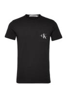 Core Monologo Pocket Slim Tee Tops T-Kortærmet Skjorte Black Calvin Kl...