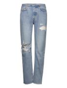 501 Jeans Mini Waist Z8081 Lig Bottoms Jeans Straight-regular Blue LEV...