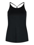 Women Sports Strap Top Sport T-shirts & Tops Sleeveless Black ZEBDIA