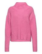 Mischa Funnelneck Tops Knitwear Turtleneck Pink Twist & Tango