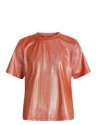 Esi Tee Tops T-Kortærmet Skjorte Orange Grunt