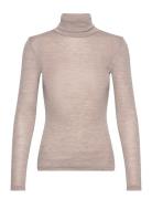 Niniagz Wool Rollneck Tops Knitwear Turtleneck Beige Gestuz