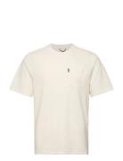 Slub Pocket T-Shirt Tops T-Kortærmet Skjorte Cream Penfield