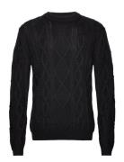 Raymondbbcable Knit Tops Knitwear Round Necks Black Bruuns Bazaar