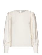 Mschidalia Ladonna Top Tops Blouses Long-sleeved Cream MSCH Copenhagen