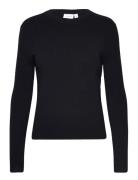 Vicomfy O-Neck L/S Knit Top- Noos Tops Knitwear Jumpers Black Vila