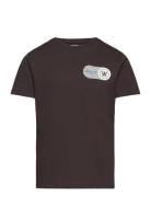 Ola Kids Print T-Shirt Tops T-Kortærmet Skjorte Black Wood Wood