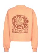 W. Mezzanine Crop Surf Crew Tops Sweatshirts & Hoodies Sweatshirts Ora...