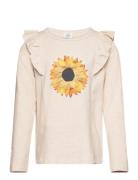 Agny - T-Shirt Tops T-shirts Long-sleeved T-Skjorte Beige Hust & Clair...