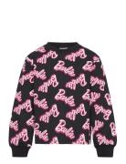 Tnbarbie Sweatshirt Aop Tops Sweatshirts & Hoodies Sweatshirts Black T...