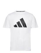 Run It Tee Sport T-Kortærmet Skjorte White Adidas Performance