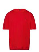 Essential Tee S/S Tops T-Kortærmet Skjorte Red Tommy Hilfiger