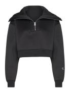 Spacer Half Zip Sweatshirt Tops Sweatshirts & Hoodies Sweatshirts Blac...