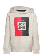 Jjoscar Sweat Hood Jnr Tops Sweatshirts & Hoodies Hoodies Grey Jack & ...