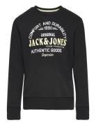 Jjminds Sweat Crew Neck Jnr Tops Sweatshirts & Hoodies Sweatshirts Bla...