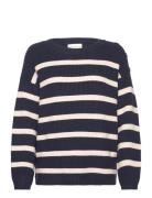 Shade Knit Stripe Tops Knitwear Jumpers Navy Moshi Moshi Mind