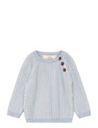 Brioche Classic Pull Over Tops Knitwear Pullovers Blue Copenhagen Colo...