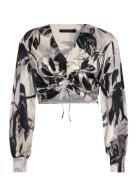 Carla Jackie Top Tops Blouses Long-sleeved Black AllSaints