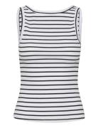 Drewgz Sl Reversible Stripe Top Tops T-shirts & Tops Sleeveless White ...
