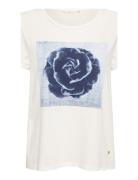 Crkaren T-Shirt Tops T-shirts & Tops Short-sleeved White Cream