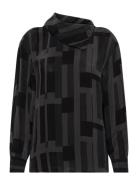 Salvain Attika Tops Blouses Long-sleeved Black Marimekko