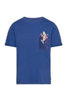 Printed T-Shirt Tops T-Kortærmet Skjorte Blue Tom Tailor