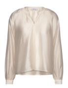 Mschvarsha Romina Top Tops Blouses Long-sleeved Cream MSCH Copenhagen