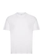 Mercerised Slim-Fit T-Shirt Tops T-Kortærmet Skjorte White Mango