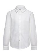 Brugge Shirt Tops Shirts Long-sleeved Shirts White Grunt