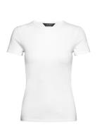 Rfnd Strtch 1X1 Rib-S/S Top Tops T-shirts & Tops Short-sleeved White L...