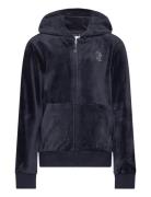 Diamante Zip Through Hoodie Tops Sweatshirts & Hoodies Hoodies Navy Ju...