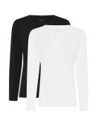 2-Pack Women Bamboo L/S T-Shirt Slim Fit Tops T-shirts & Tops Long-sle...