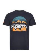 Great Outdoors Nr Graphic Tee Tops T-Kortærmet Skjorte Navy Superdry