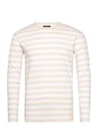 Midi Rib Tobias Tee Ls Tops T-Langærmet Skjorte Beige Mads Nørgaard