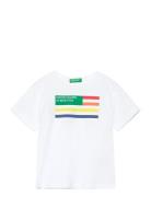 T-Shirt Tops T-Kortærmet Skjorte White United Colors Of Benetton