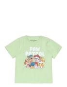 T-Shirt Ss Tops T-Kortærmet Skjorte Green Minymo