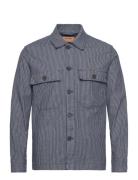 Mmgmatteo Stripe Overshirt Tops Overshirts Blue Mos Mosh Gallery