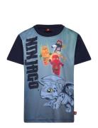 Lwtano 300 - T-Shirt S/S Tops T-Kortærmet Skjorte Blue LEGO Kidswear