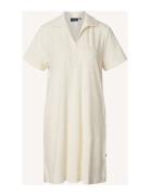 Kailey Jacquard Terry Dress Knælang Kjole White Lexington Clothing