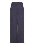 Lineafv Work Bottoms Trousers Wide Leg Navy FIVEUNITS