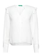 Blouse Tops Blouses Long-sleeved White United Colors Of Benetton