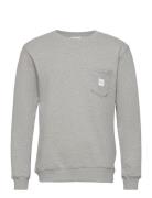 Square Pocket Sweatshirt Tops Sweatshirts & Hoodies Sweatshirts Grey M...