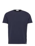 Organic Cotton Crew Tee Tops T-Kortærmet Skjorte Navy Panos Emporio