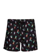 Tiki Soda Swim Shorts Badeshorts Black Happy Socks