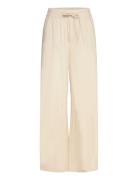 Grasielle-M Bottoms Trousers Wide Leg Beige MbyM