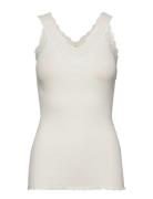 Rwbernadine Organic Sl Lace Top Tops T-shirts & Tops Sleeveless White ...