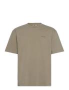 Nigel Boxy Snow Ss Tee Tops T-Kortærmet Skjorte Khaki Green Gabba